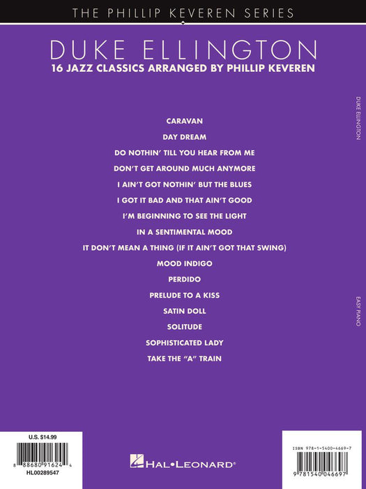 Duke Ellington 16 Jazz Classics Arranged for Easy Piano by Phillip Keveren The Phillip Keveren Series 艾靈頓 爵士音樂 鋼琴 | 小雅音樂 Hsiaoya Music