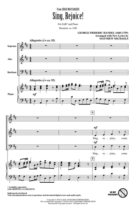 Sing, Rejoice! Choral Treasury Series 韓德爾 合唱 | 小雅音樂 Hsiaoya Music