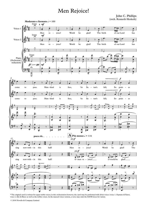Men Rejoice! Vocal Score 聲樂總譜 | 小雅音樂 Hsiaoya Music