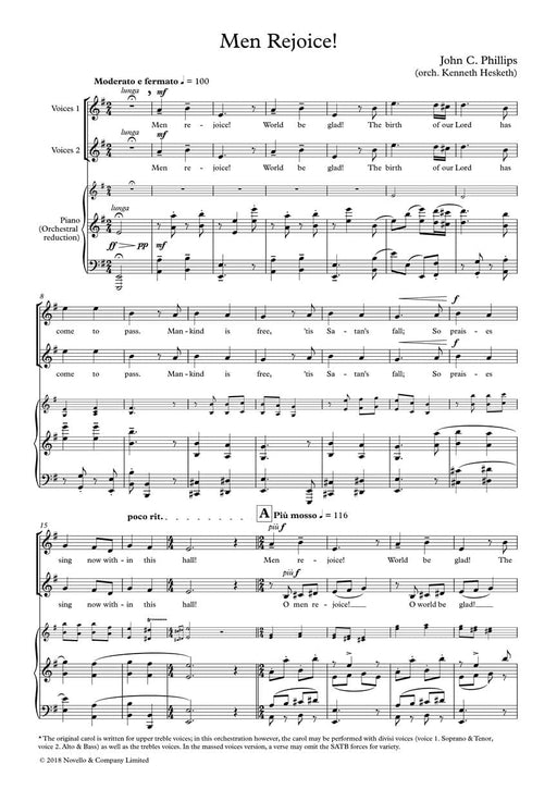 Men Rejoice! Vocal Score 聲樂總譜 | 小雅音樂 Hsiaoya Music