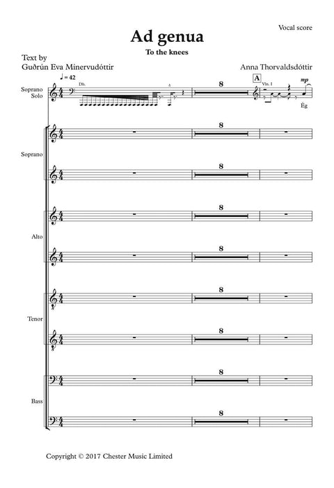 Ad Genua (Icelandic Version) Soprano/SATB/Piano Reduction | 小雅音樂 Hsiaoya Music