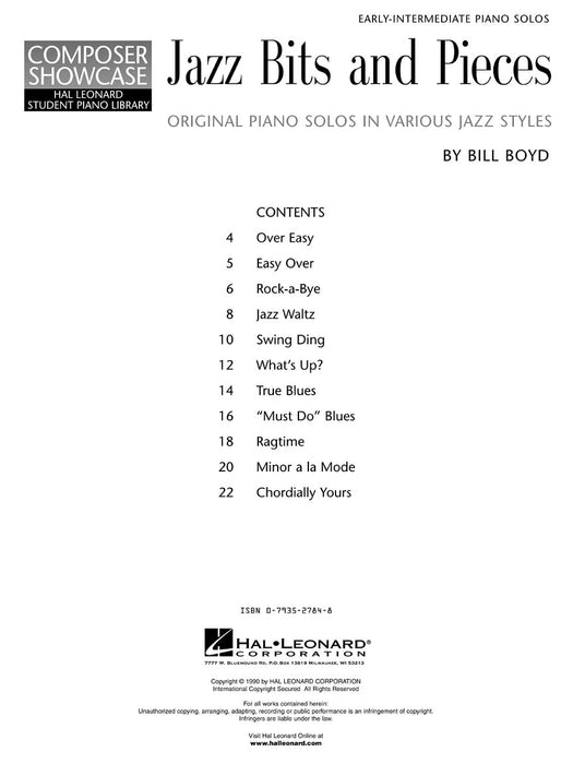 Jazz Bits (And Pieces) Original Piano Solos in Various Jazz Styles Composer Showcase Early Intermediate Level 爵士音樂 小品 鋼琴 獨奏 爵士音樂 作曲家 | 小雅音樂 Hsiaoya Music