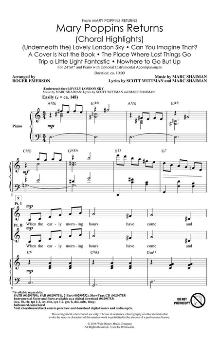 Mary Poppins Returns (Choral Highlights) 合唱 | 小雅音樂 Hsiaoya Music