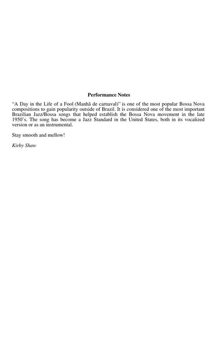 A Day in the Life of a Fool (Manha De Carnaval) 狂歡節 | 小雅音樂 Hsiaoya Music