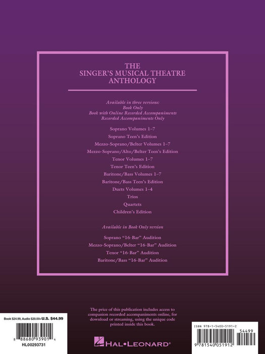 The Singer's Musical Theatre Anthology - Volume 7 Soprano Book/Online Audio | 小雅音樂 Hsiaoya Music