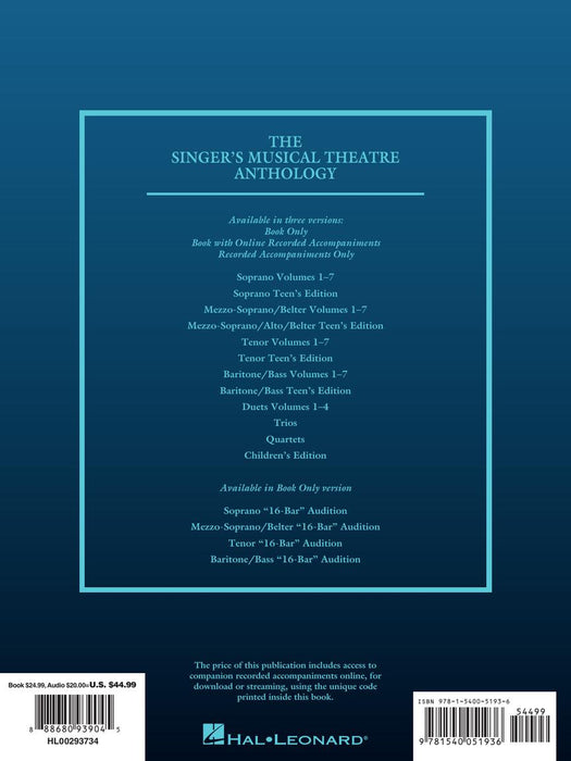 Singer's Musical Theatre Anthology - Volume 7 Mezzo/Belter Book/Online Audio | 小雅音樂 Hsiaoya Music