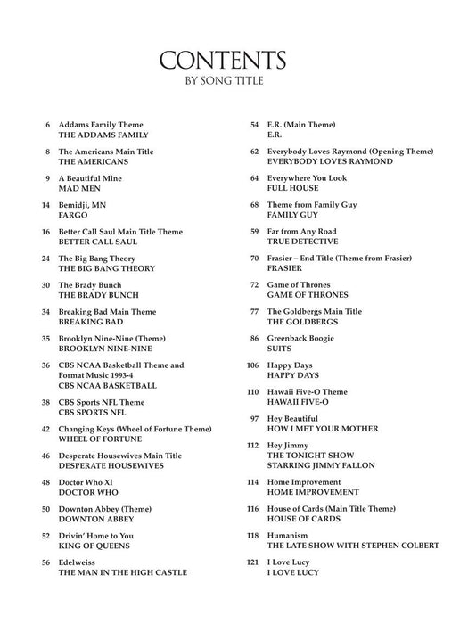 Big Book of TV Theme Songs - 2nd Edition 主題 | 小雅音樂 Hsiaoya Music
