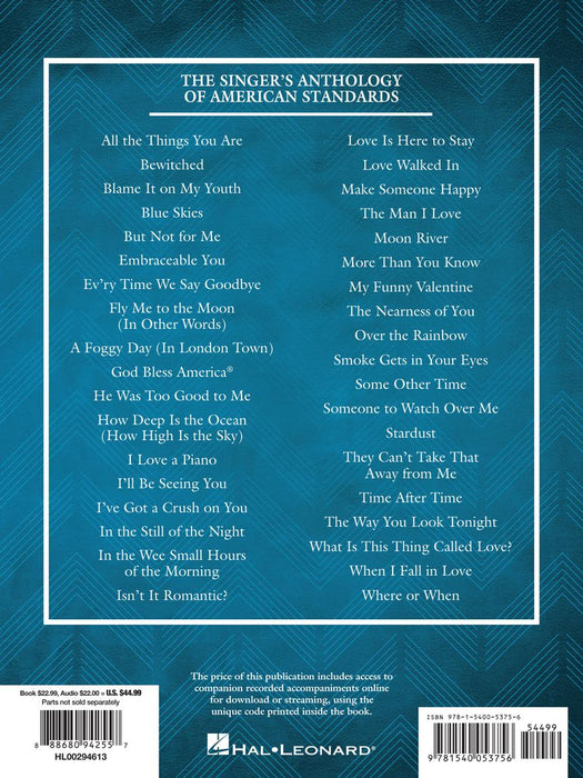 The Singer's Anthology of American Standards Mezzo-Soprano/Belter Edition Book/Audio 次女高音 | 小雅音樂 Hsiaoya Music