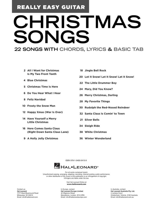 Christmas Songs - Really Easy Guitar Series 22 Songs with Chords, Lyrics & Basic Tab 吉他 | 小雅音樂 Hsiaoya Music