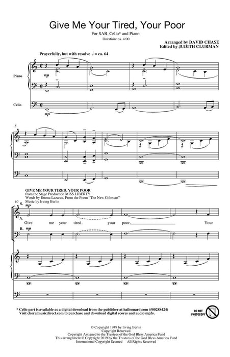 Give Me Your Tired, Your Poor Judith Clurman Choral Series 合唱 | 小雅音樂 Hsiaoya Music