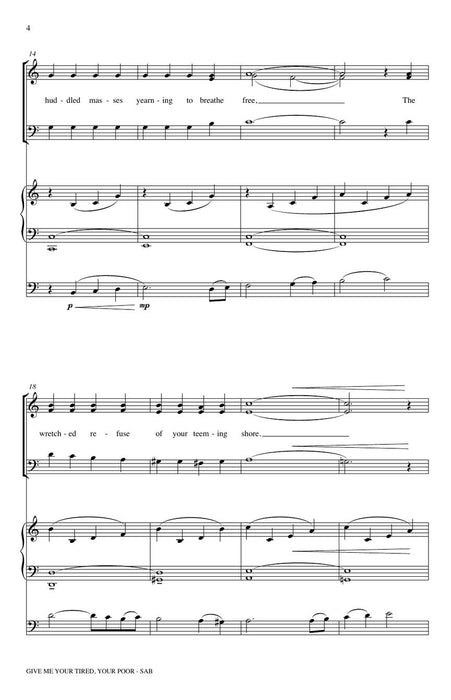 Give Me Your Tired, Your Poor Judith Clurman Choral Series 合唱 | 小雅音樂 Hsiaoya Music