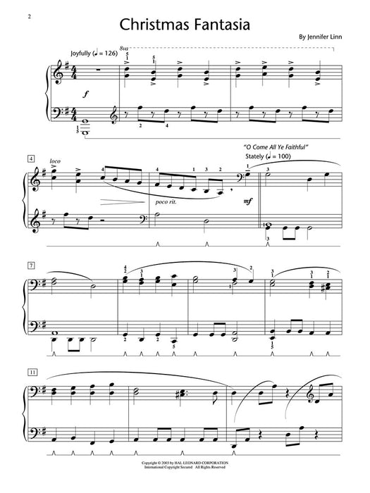 Christmas Fantasia - Level 4 Hal Leonard Student Piano Library Showcase Solos Level 4/Early Intermediate 幻想曲 鋼琴 獨奏 | 小雅音樂 Hsiaoya Music
