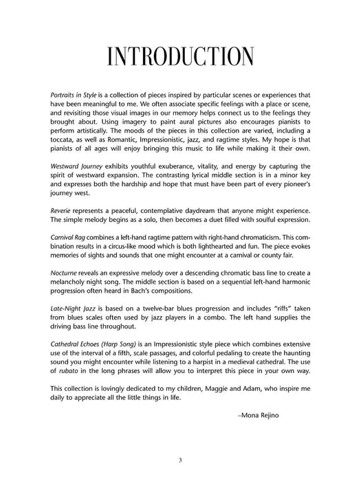 Portraits in Style Six Character Pieces for Piano Solo Composer Showcase Early Intermediate/Intermediate Level 風格 小品 鋼琴 獨奏作曲家 | 小雅音樂 Hsiaoya Music