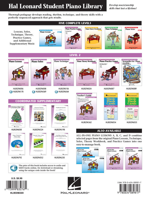 Piano Solos Book 2 - Book with Online Audio Hal Leonard Student Piano Library 鋼琴 獨奏 鋼琴 | 小雅音樂 Hsiaoya Music