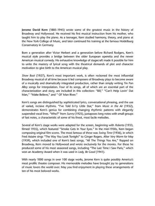 Jerome Kern Classics Hal Leonard Student Piano Library Composer Showcase Intermediate Level 鋼琴 作曲家 | 小雅音樂 Hsiaoya Music