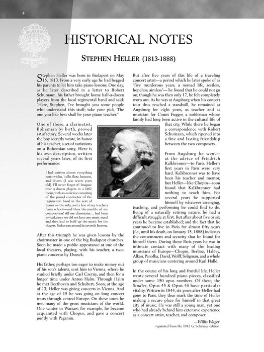 Heller - Selected Piano Studies, Opus 45 & 46 黑勒史提芬 鋼琴 作品 | 小雅音樂 Hsiaoya Music