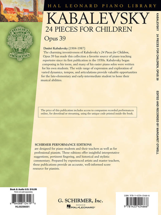 Kabalevsky - 24 Pieces for Children, Opus 39 小品 作品 | 小雅音樂 Hsiaoya Music