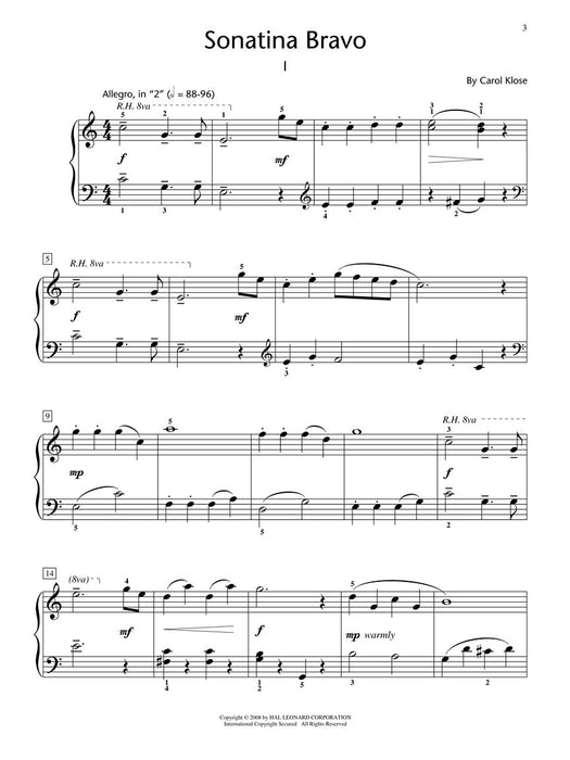 Sonatina Bravo Hal Leonard Student Piano Library Showcase Solo Level 4/Early Intermediate 小奏鳴曲 鋼琴 獨奏 | 小雅音樂 Hsiaoya Music