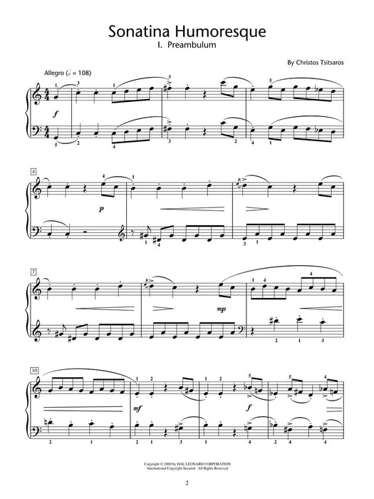 Sonatina Humoresque Hal Leonard Student Piano Library Composer Showcase Late Intermediate 小奏鳴曲幽默曲 鋼琴 作曲家 | 小雅音樂 Hsiaoya Music