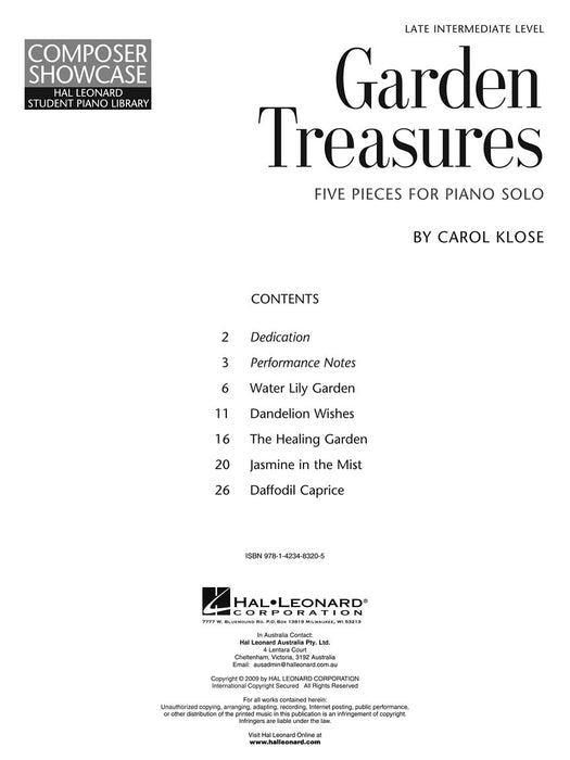 Garden Treasures National Federation of Music Clubs 2020-2024 Selection | 小雅音樂 Hsiaoya Music