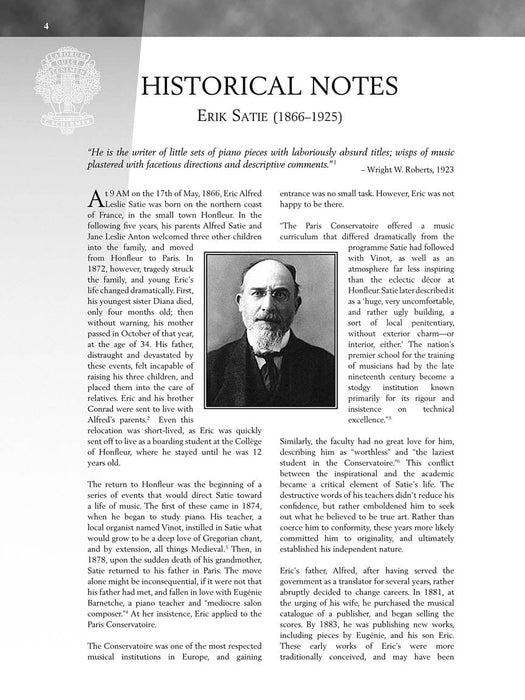 Satie - Gymnopédies and Gnossiennes Piano With Online Audio of Performances Schirmer Performance Edit 薩悌 裸體戰士舞 鋼琴 | 小雅音樂 Hsiaoya Music