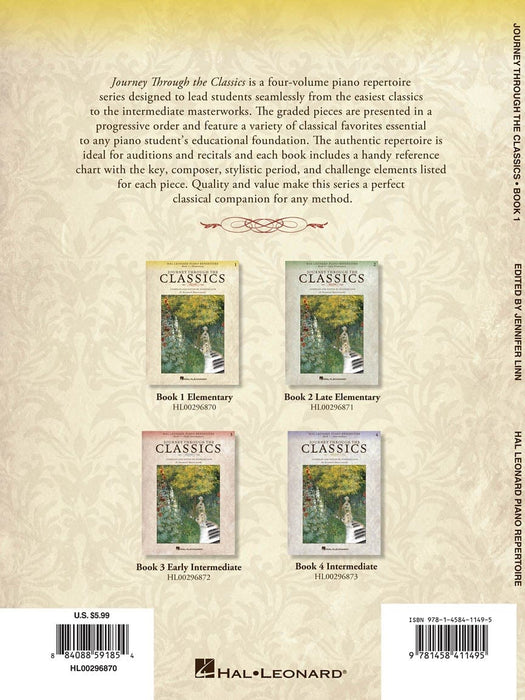 Journey Through the Classics: Book 1 Elementary Hal Leonard Piano Repertoire 鋼琴 | 小雅音樂 Hsiaoya Music