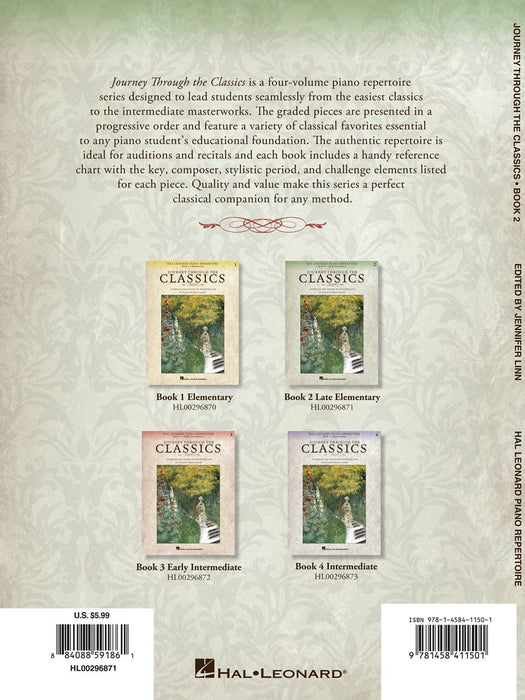 Journey Through the Classics: Book 2 Late Elementary Hal Leonard Piano Repertoire 鋼琴 | 小雅音樂 Hsiaoya Music