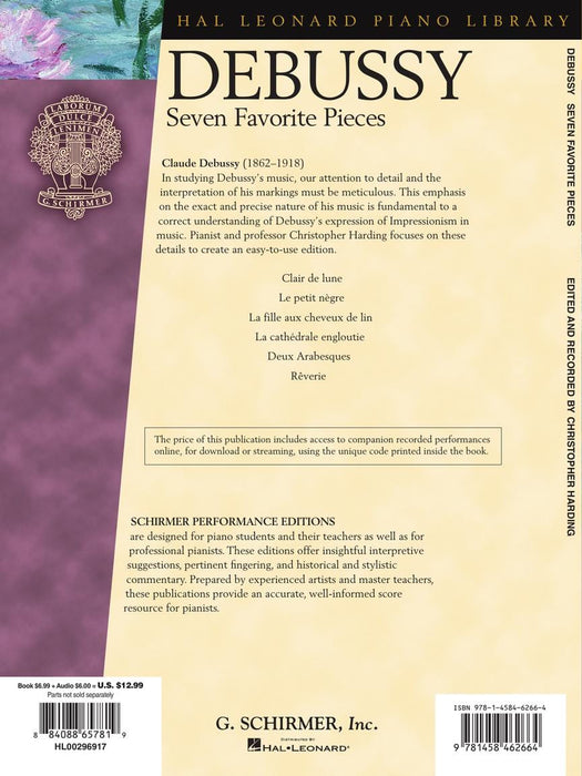 Claude Debussy - Seven Favorite Pieces Piano With Audio of Performances 德布西 小品 鋼琴 | 小雅音樂 Hsiaoya Music