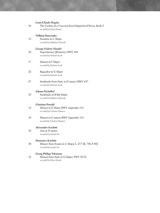 The Baroque Era Book with Online Audio Access Early Intermediate Level 巴洛克 | 小雅音樂 Hsiaoya Music