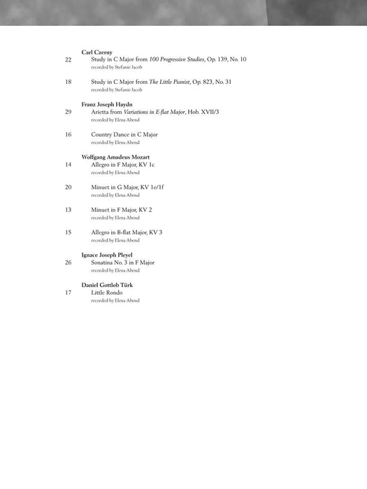 The Classical Era Book with Online Audio Access Early Intermediate Level 古典 | 小雅音樂 Hsiaoya Music