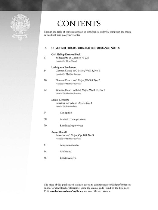 The Classical Era Book with Online Audio Access Intermediate Level 古典 | 小雅音樂 Hsiaoya Music