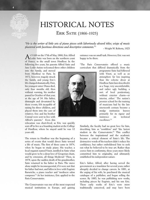 Satie - Gymnopédies and Gnossiennes Schirmer Performance Editions Book Only 薩悌 裸體戰士舞 | 小雅音樂 Hsiaoya Music