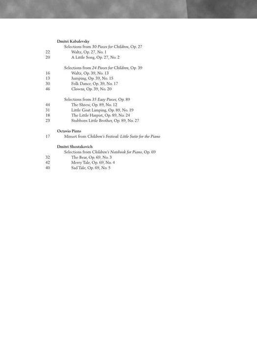 The 20th Century - Upper Elementary Level 30 Piano Pieces 鋼琴 小品 | 小雅音樂 Hsiaoya Music