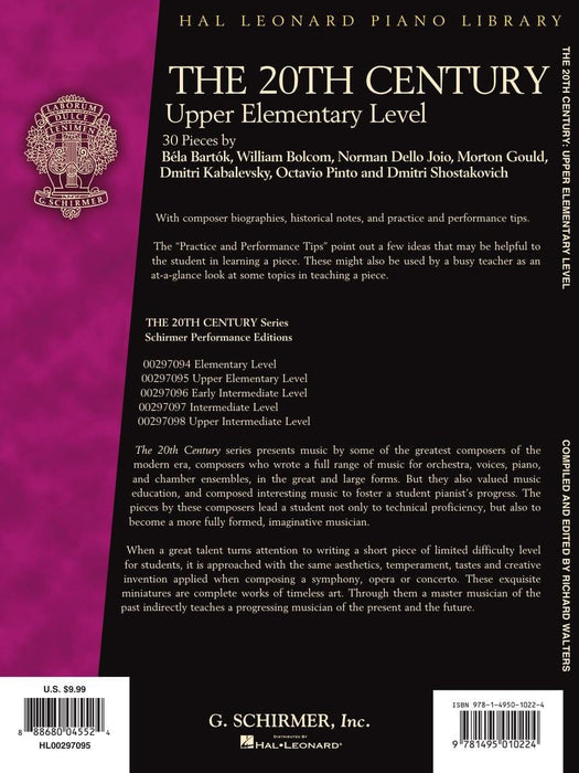 The 20th Century - Upper Elementary Level 30 Piano Pieces 鋼琴 小品 | 小雅音樂 Hsiaoya Music