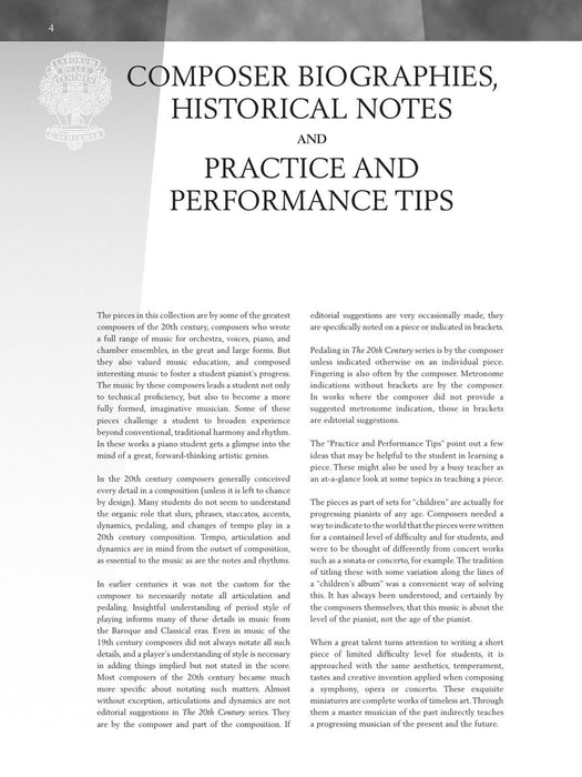 The 20th Century - Upper Intermediate Level 23 Piano Pieces 鋼琴 小品 | 小雅音樂 Hsiaoya Music