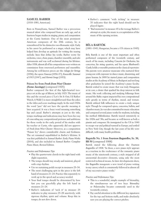 The 20th Century - Upper Intermediate Level 23 Piano Pieces 鋼琴 小品 | 小雅音樂 Hsiaoya Music