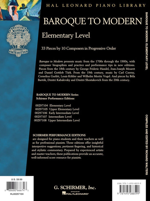 Baroque to Modern: Elementary Level 33 Pieces by 10 Composers in Progressive Order 巴洛克 小品 | 小雅音樂 Hsiaoya Music