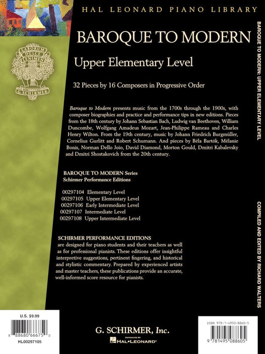 Baroque to Modern: Upper Elementary Level 32 Pieces by 16 Composers in Progressive Order 巴洛克 小品 | 小雅音樂 Hsiaoya Music