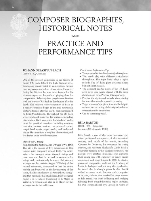 Baroque to Modern: Upper Elementary Level 32 Pieces by 16 Composers in Progressive Order 巴洛克 小品 | 小雅音樂 Hsiaoya Music