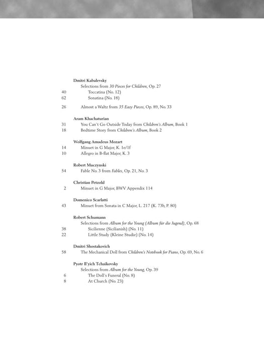 Baroque to Modern: Early Intermediate Level 28 Pieces by 20 Composers in Progressive Order 巴洛克 小品 | 小雅音樂 Hsiaoya Music