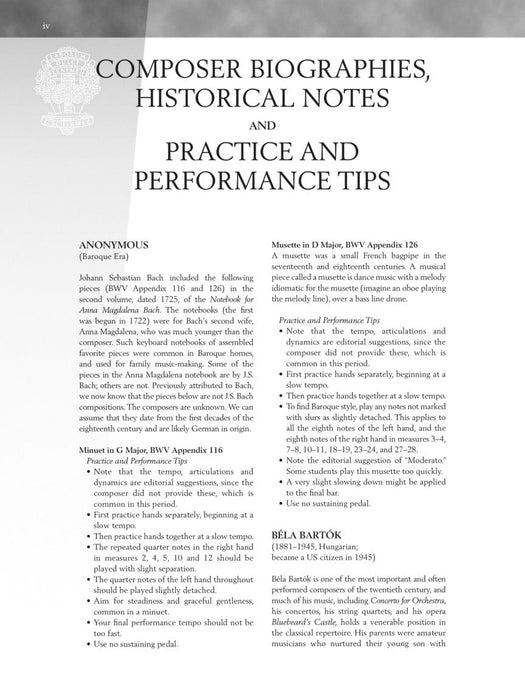 Baroque to Modern: Early Intermediate Level 28 Pieces by 20 Composers in Progressive Order 巴洛克 小品 | 小雅音樂 Hsiaoya Music