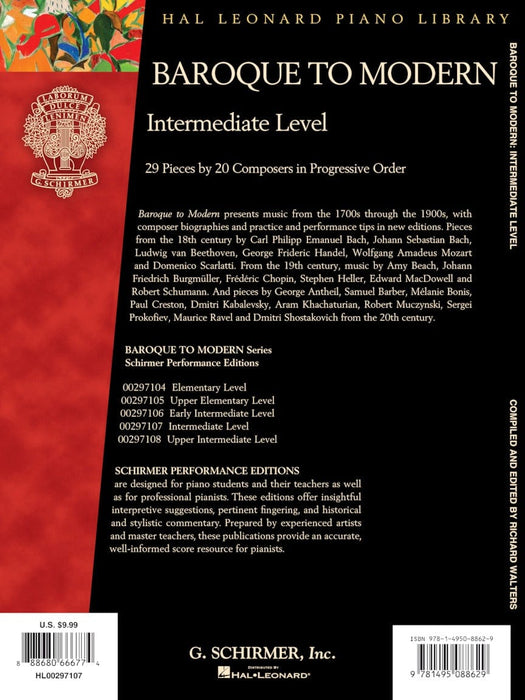 Baroque to Modern: Intermediate Level 28 Pieces by 22 Composers in Progressive Order 巴洛克 小品 | 小雅音樂 Hsiaoya Music