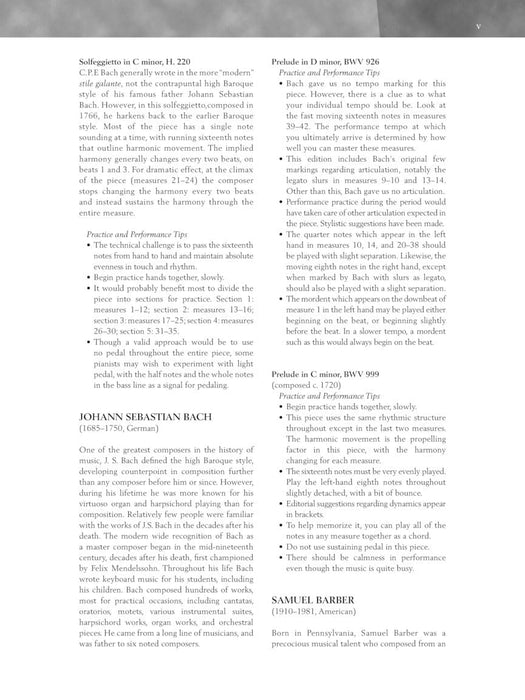 Baroque to Modern: Intermediate Level 28 Pieces by 22 Composers in Progressive Order 巴洛克 小品 | 小雅音樂 Hsiaoya Music