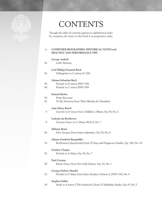 Baroque to Modern: Intermediate Level 28 Pieces by 22 Composers in Progressive Order 巴洛克 小品 | 小雅音樂 Hsiaoya Music