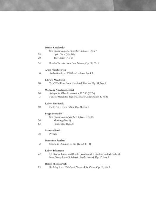 Baroque to Modern: Intermediate Level 28 Pieces by 22 Composers in Progressive Order 巴洛克 小品 | 小雅音樂 Hsiaoya Music