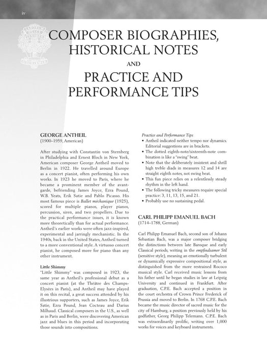 Baroque to Modern: Intermediate Level 28 Pieces by 22 Composers in Progressive Order 巴洛克 小品 | 小雅音樂 Hsiaoya Music