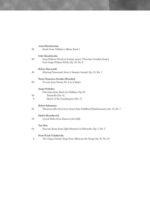 Baroque to Modern: Upper Intermediate Level 21 Pieces by 18 Composers in Progressive Order 巴洛克 小品 | 小雅音樂 Hsiaoya Music