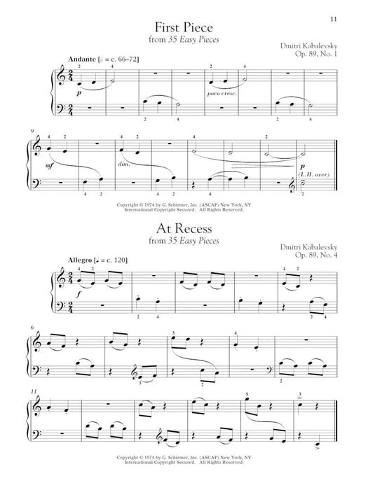 Dmitri Kabalevsky - Selected Piano Pieces Elementary to Upper Elementary Level 鋼琴 小品 | 小雅音樂 Hsiaoya Music