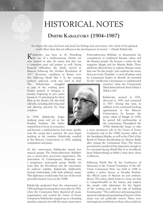 Dmitri Kabalevsky - Selected Piano Pieces Intermediate Level 鋼琴 小品 | 小雅音樂 Hsiaoya Music