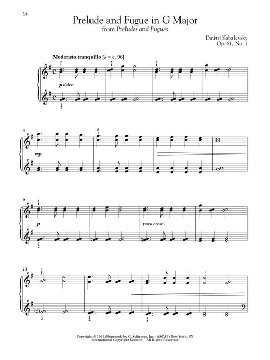 Dmitri Kabalevsky - Selected Piano Pieces Intermediate Level 鋼琴 小品 | 小雅音樂 Hsiaoya Music